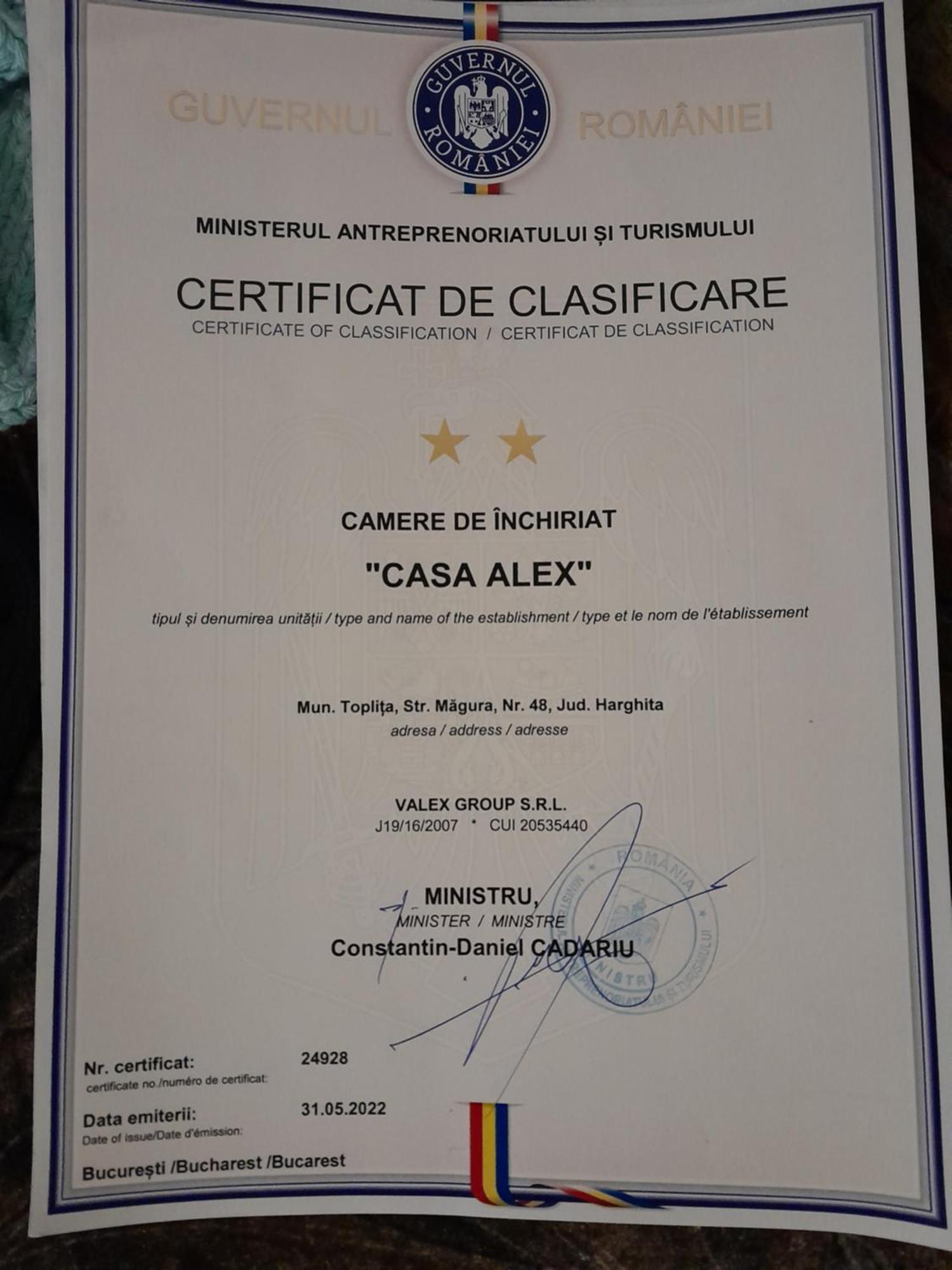 Отель Casa Alex Топлица Экстерьер фото
